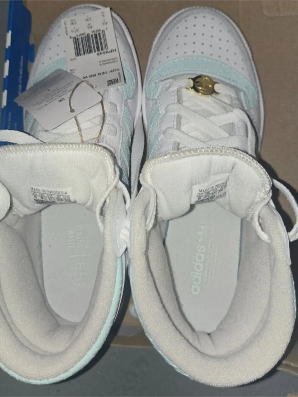 Adidas Originals Top Ten Rb Casual Sneakers Snake Mint Blue White New in Box